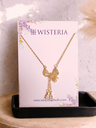 18k Gold Plated Bow Lariat Necklace