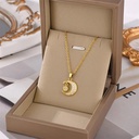 18k Gold Plated Moon Pendant Necklace