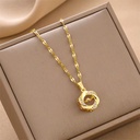 18K Gold-Plated Flower Pendant Necklace