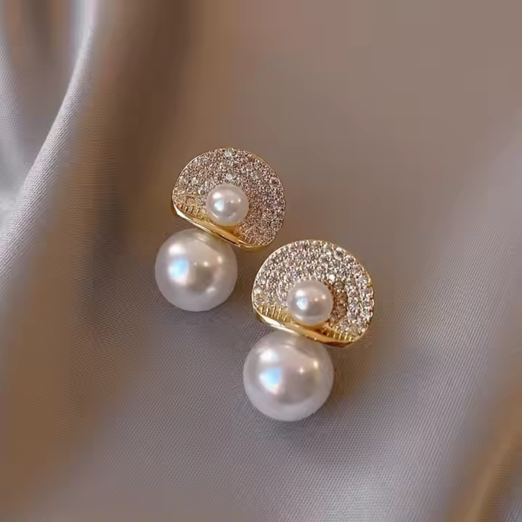 Pearl Crystal Earrings