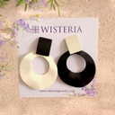 Retro Chic Asymmetrical Round Pendant Stud Earrings