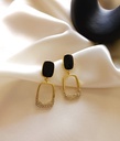 Elegant Square Opal Drop Earrings