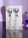 Butterfly Amethyst Earrings - Tassel Earrings