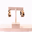 Stylish Retro Acrylic Amber Hoop Earrings