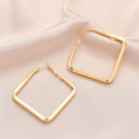 Chic Retro Geometric Square Hoop Earrings