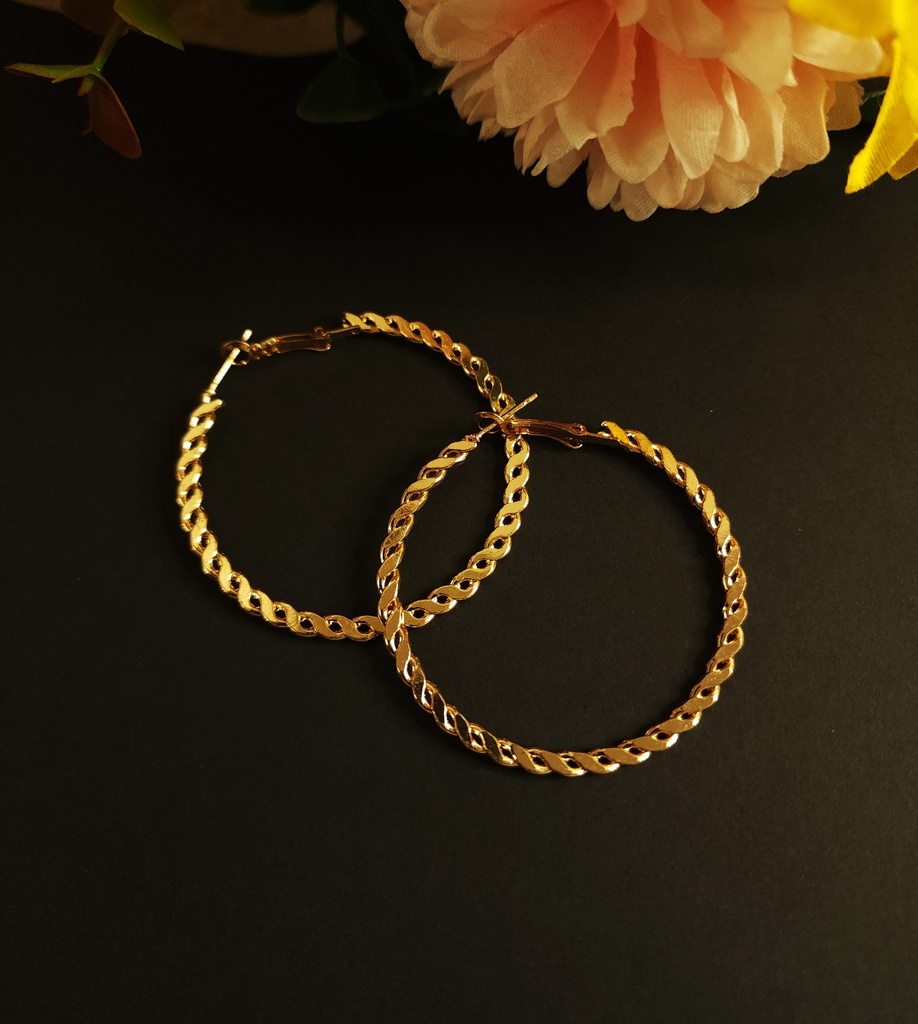 Classic Gold Circular Hoop Earrings