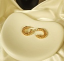 Layered Twisted Korean Gold Hoop Earring
