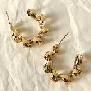 Twirly Gold Hoop Earrings