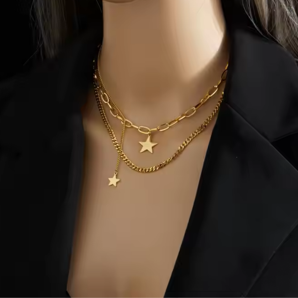 Star Layered Vintage Necklace