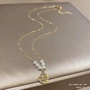 Retro Korean Pearl Necklace