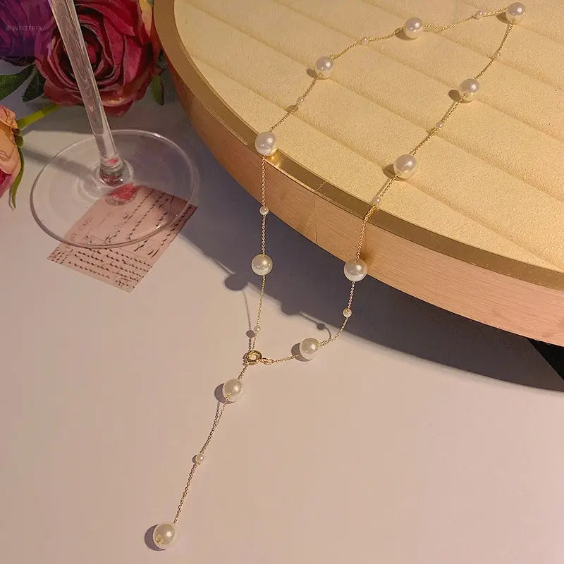 Quirky Lariat Beaded Necklace