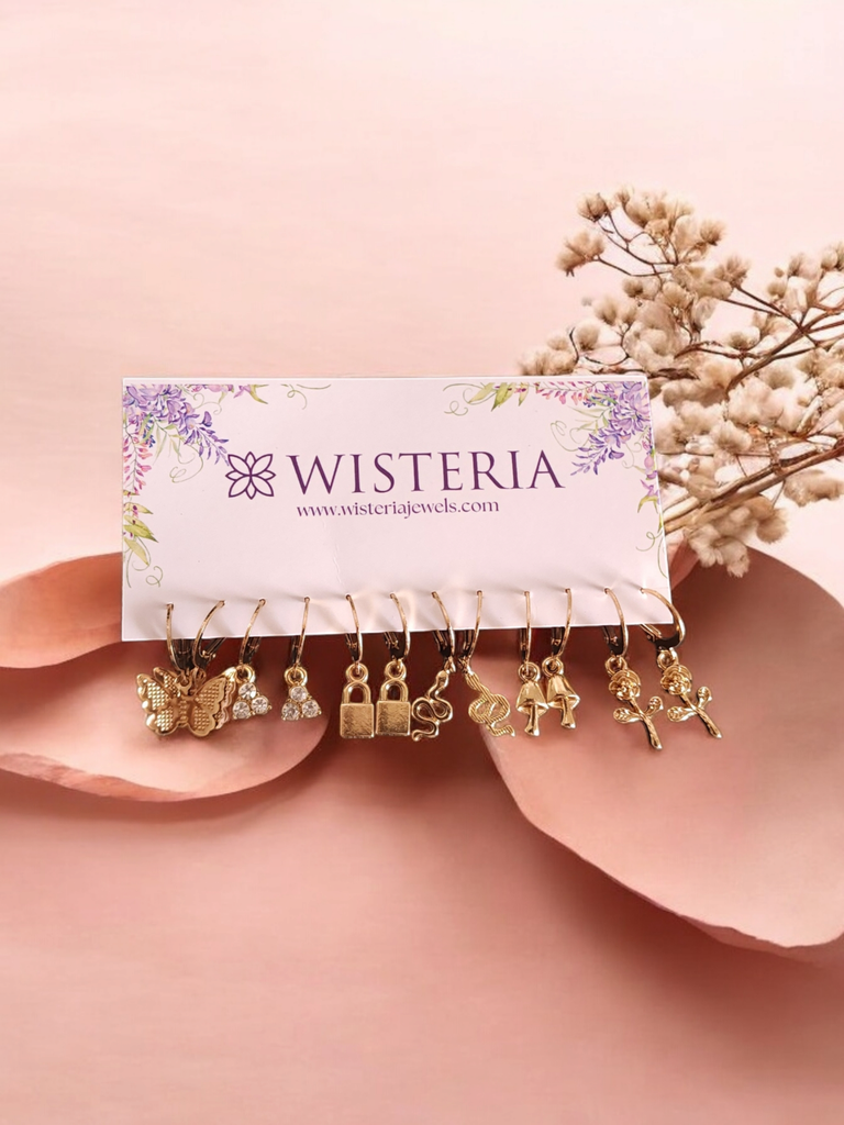 6 Pairs Of Korean Huggie Earrings