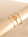Nature's Harmony Bracelet Trio with Earth-Inspired Pendants