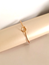 Elegant Knot Open Bangle  