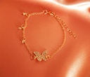 Enchanted Flight: Rhinestone Butterfly Pendant Bracelet