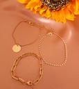 Timeless Allure: Vintage Round Pendant Bracelet Trio