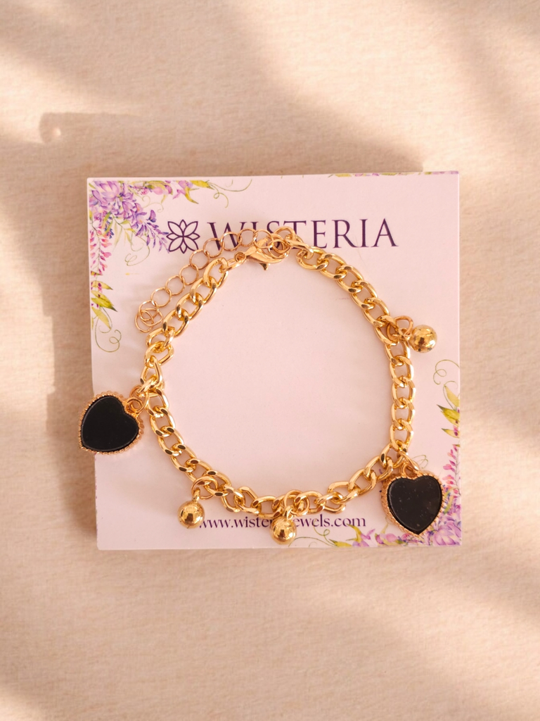 Eclipse Charm Bracelet with Midnight Heart Pendant