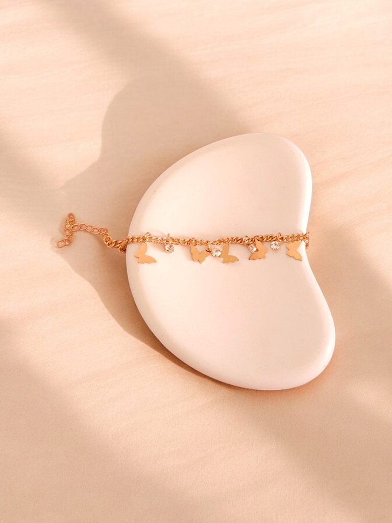 Flutter Chain Bracelet with Enchanted Butterfly Charms