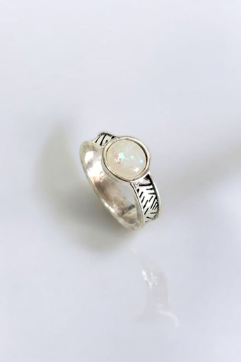 Tribal Moonstone Band Ring  