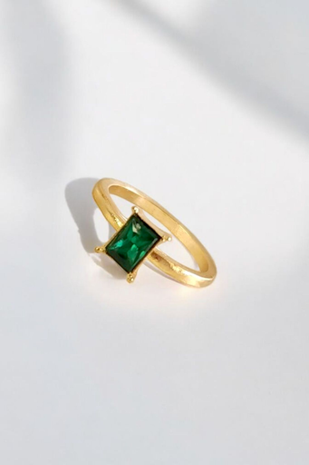 [RG-608-489-Gol-7] Emerald Muse Ring 